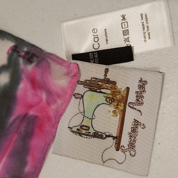 NWT Silk Scarf Gray Pink hand dyed - Picture 5 of 6